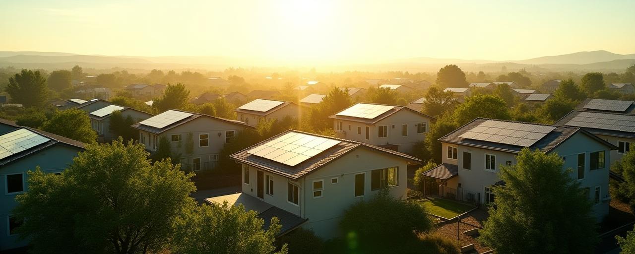 Groene wijken met zonnepanelen