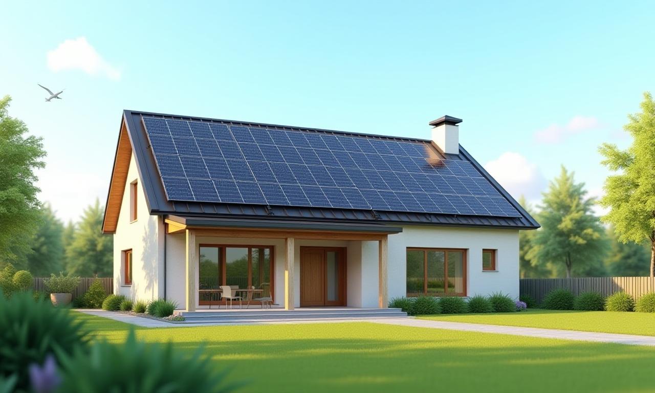 Moderne woning met zonnepanelendak