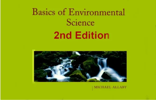 Basics of Environmental Science 2nd Edition PDF Book